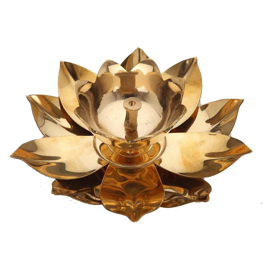 Lotus Shaped Brass Diya