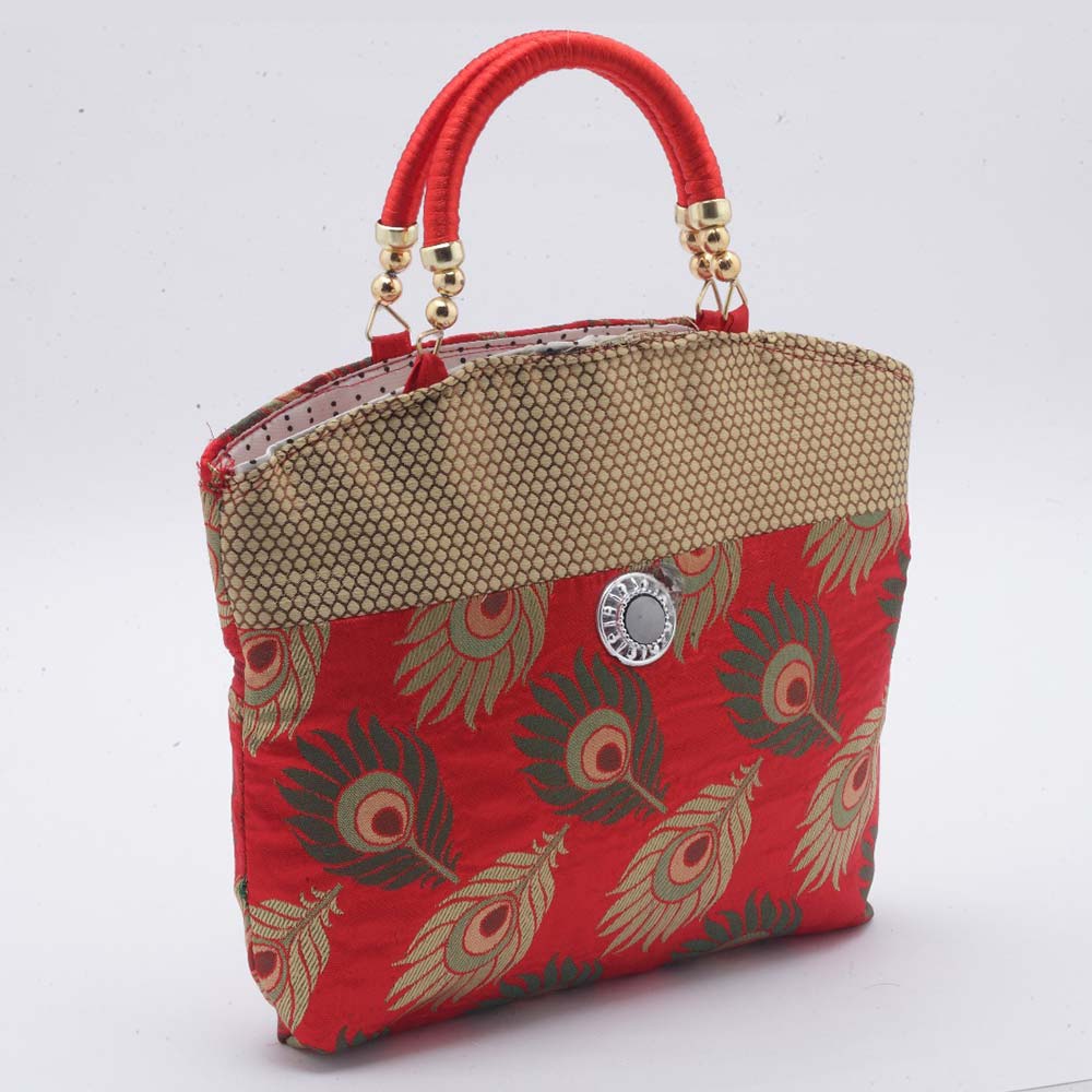 Fancy Feather Design Bag With Motif - The One Shop