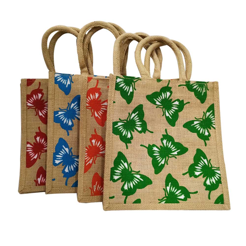Jute Bags Butterfly Design (Small) - The One Shop - Return Gifts and More